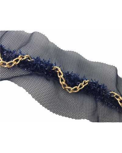 50 Cm Trimmings Rouches Cadena Elástica Colgante Hilo Lurex 5 Cm Alto