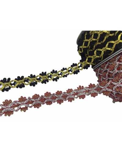 Passementerie Cloison Losange Lurex Frange Haute 25 Mm