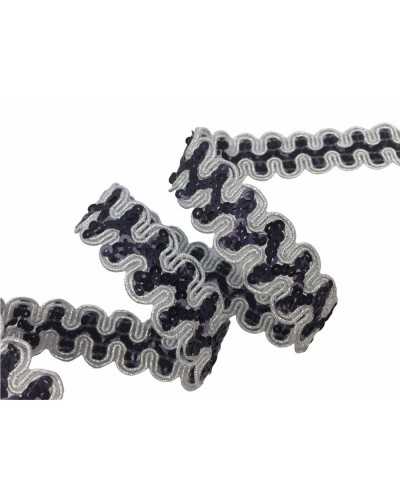 50 Cm Trimmings Slaloom Cover Stitch Resealable Lurex Sequins High 25 Mm