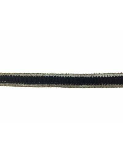 Garnituren, Zierkante, metallischer Goldfaden, schwarze Basis, 15 mm hoch