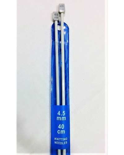 Aiguilles à tricoter cm 40 aluminium n 4,5 aiguilles à tricoter