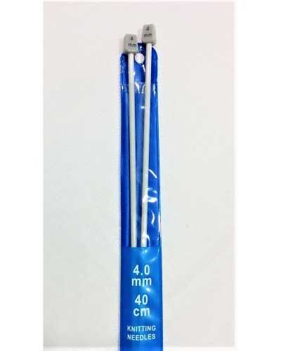 Stricknadeln cm 40 aus Aluminium, 4 Stricknadeln