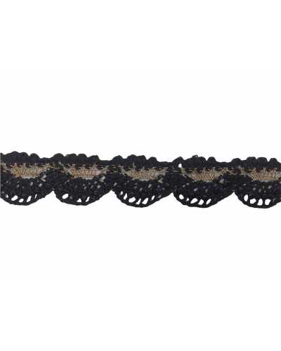 50 cm Verzierungen spitze Spitze Strass Goldfaden Lurex hoch 2 cm