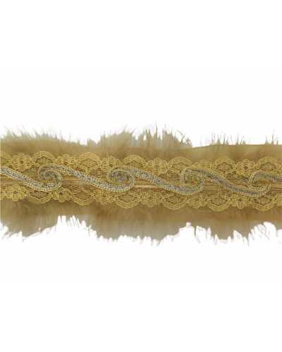 50 Cm Passamaneria Lapin Merletto Ricamato Soutache Argento Alto 5 Cm