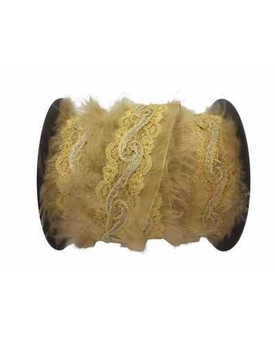 50 cm Besatz Kaninchen bestickte Spitze Soutache Silber hoch 5 cm