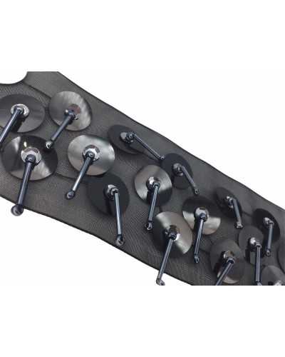 50 Cm Adornos Flecos Negro Organza Moda Partición Lentejuelas Cuentas Canottiglie Alto 6 Cm