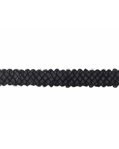 Trimmings Cover Point Partition Worked Black Organza High 15 Mm