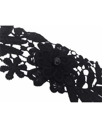 50 Cm Passamaneria Macrame Pizzo Ricamato Ritagliabile Perla Alto 55 Mm