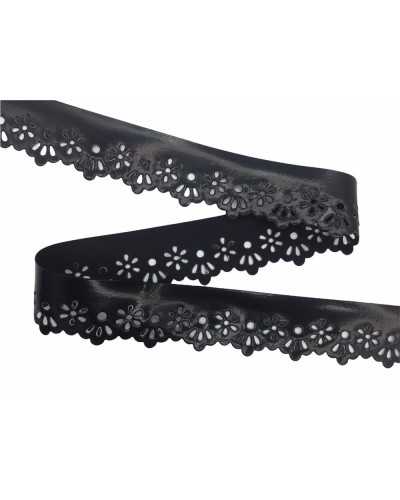50 Cm Sangallo Lace Faux Leather Glossy Varnish 3 Cm High