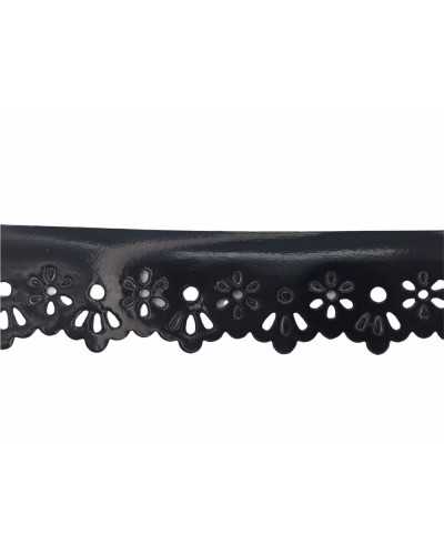 50 Cm Sangallo Lace Faux Leather Glossy Varnish 3 Cm High