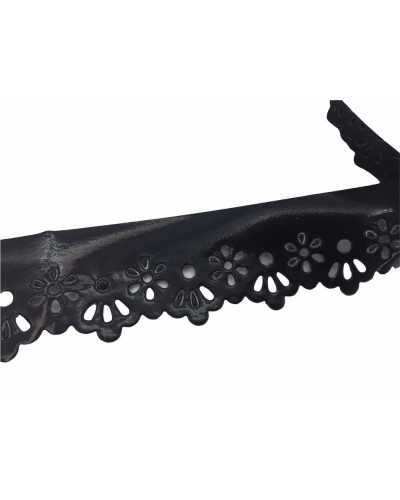 50 Cm Sangallo Lace Faux Leather Glossy Varnish 3 Cm High