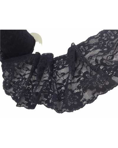 Trimmings Elastic Lace Blue Rose Scalloped High Cm 14