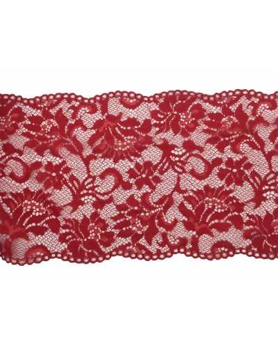 Trimmings Lace Bi-elastic Red Lace Scalloped Partition High Cm 18