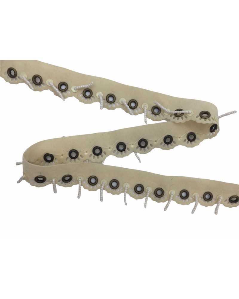 Pasamanería Sangallo Terciopelo Flecos Cuentas Tachuelas Alto 25 Mm