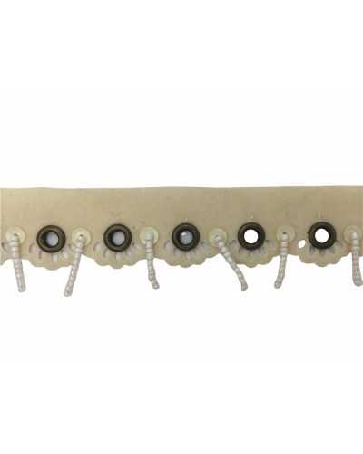 Passementerie Sangallo Velours Frange Perles Goujons Haut 25 Mm