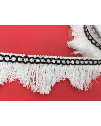 50 Cm Pasamanería Punta Triángulo Flecos Cordón Alto 5 Cm