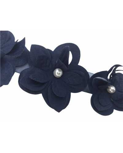 50 Cm Pasamanería Flores Cortadas Perla Alto 5 Cm
