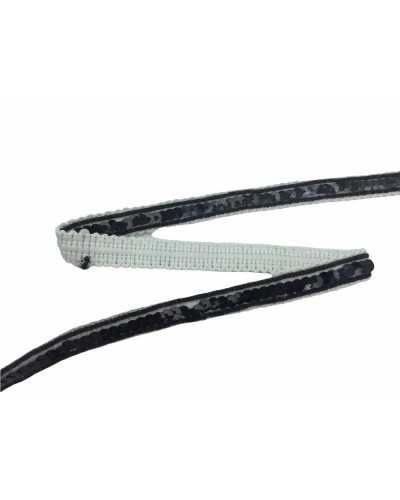 Passamaneria Bordo Copripunto Paillettes Black White15 Mm