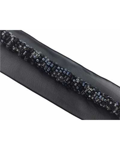 50 cm Passementerie Profil Perles Tubes Tubulaires 1 Cm Bord Organza