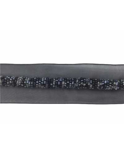 50 cm Passementerie Profil Perles Tubes Tubulaires 1 Cm Bord Organza