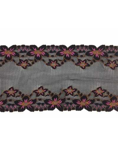 50 Cm Trimmings Embroidered Lace Elastic Partition Flowers 14 Cm High