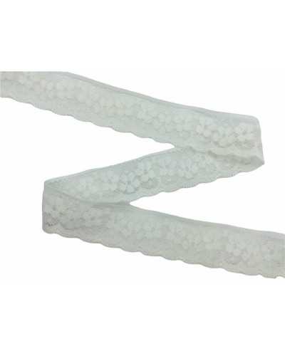 Trimmings Elastic Lace Flowers Cream High 3 Cm
