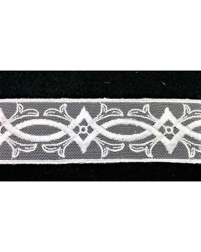 White Tule Lace Embroidered Partition Edge High 4 Cm