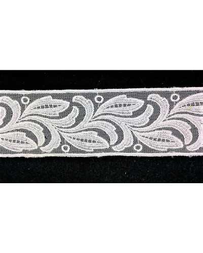 Lace Edge Tulle Embroidered Partition White Leaves High cm 5