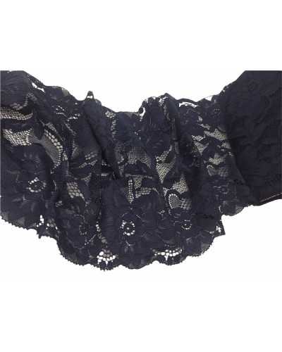 Passamaneria Tramezzo Pizzo Elastico Smerlato Fiori Rose Foglie Alto 20 Cm