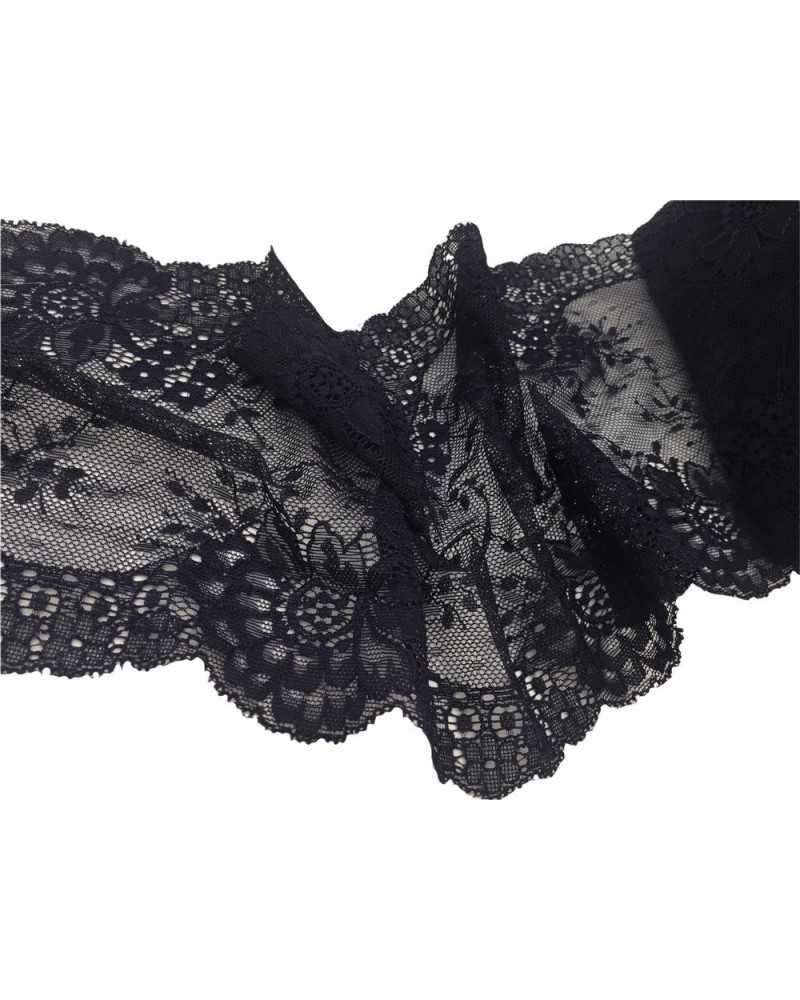 Trimmings Lace Elastic Lace Design Flowers Roses Branches Leaves High 17 Cm