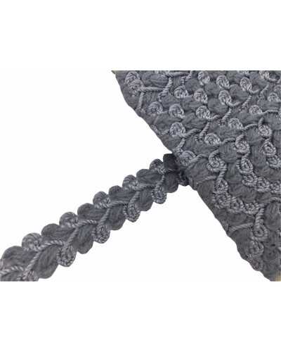 Pasamanería Lana Borde Gris Cubrepunto Alto 2 Cm