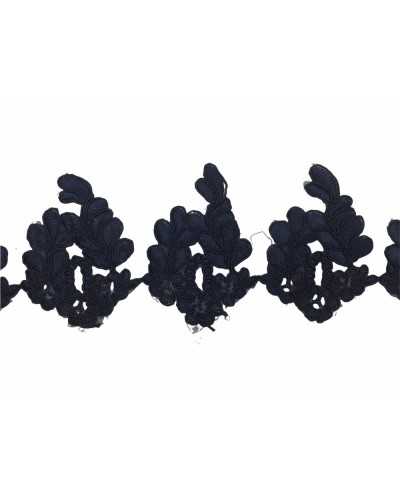 50 Cm Passamaneria Pizzo Rebrodè Ritaglio NeroHigh 75Mm 10 Pieces