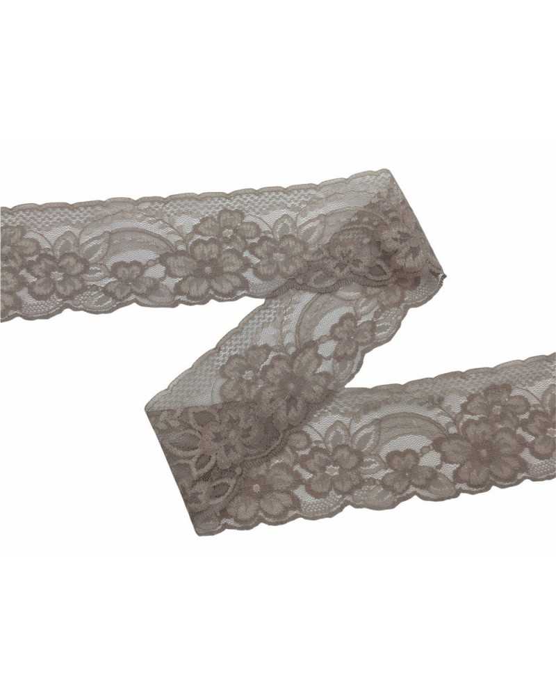Pasamanería Encaje Bordado Borde Festoneado Tul Flor Alto 65 Mm