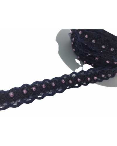 50 Cm Passementerie Macramé Fleur Organza Perle Point De Recouvrement Haut 15 Mm