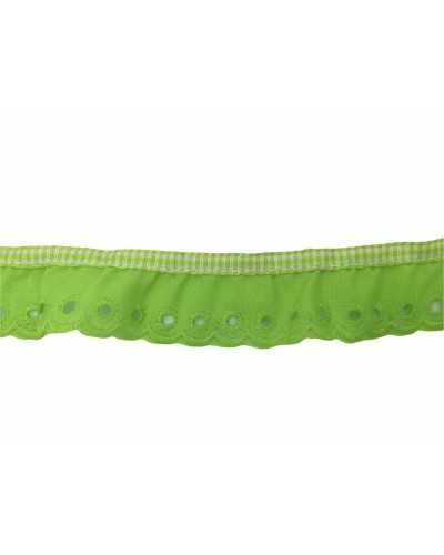 Broderie anglaise dentelle bord brodé Vichy Rouches 25 mm de haut