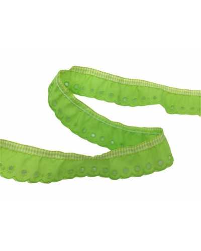 Broderie anglaise dentelle bord brodé Vichy Rouches 25 mm de haut