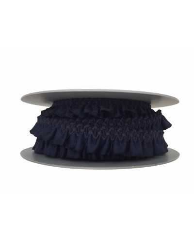 Trimmings Rouches Elastic Fringe Gros Grain Glossy High 15 Mm