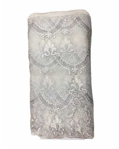50 Cm Trimmings Lace Tulle Embroidered Rebrodè Lurex High 45 Cm