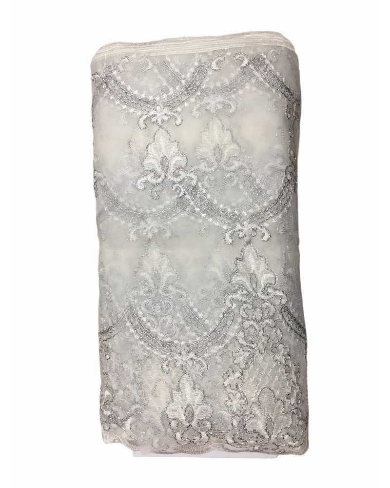 50 cm Verzierungen Spitze Tüll bestickt Rebrodè Lurex hoch 45 cm