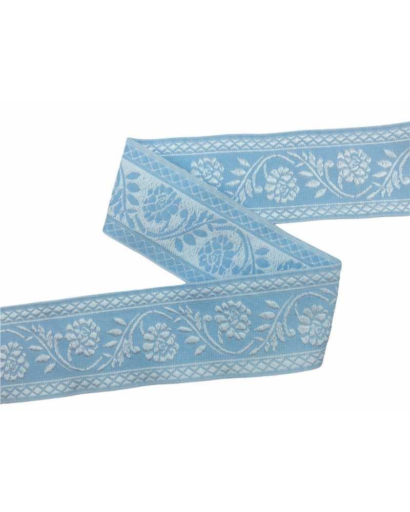 Passementerie Gallon Ruban Bordure Fleur Brodée 3 Cm De Haut