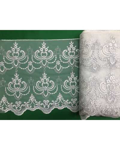 50 cm Verzierungen Spitze Tüll bestickt Rebrodè Lurex hoch 45 cm