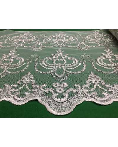 50 Cm Passementerie Dentelle Tulle Brodé Rebrodè Lurex Haut 45 Cm
