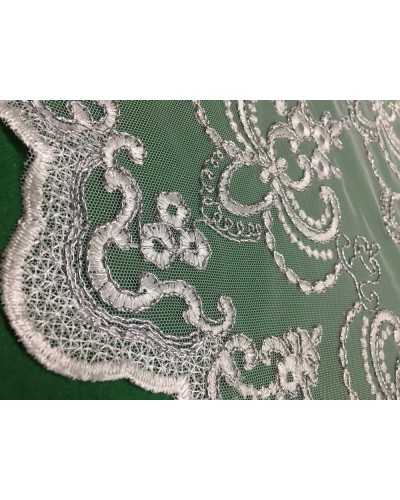 50 Cm Passementerie Dentelle Tulle Brodé Rebrodè Lurex Haut 45 Cm
