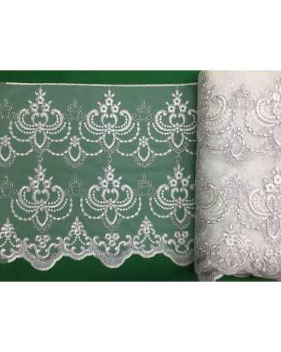 50 cm Verzierungen Spitze Tüll bestickt Rebrodè Lurex hoch 45 cm
