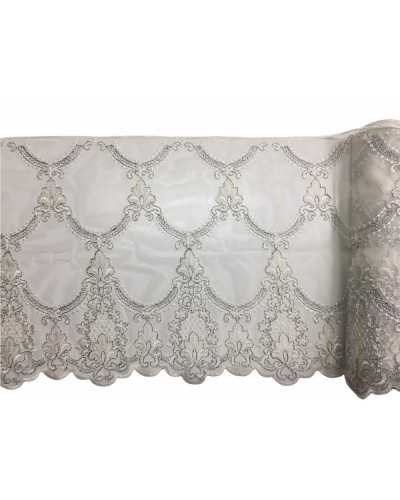 50 cm Verzierungen Spitze Tüll bestickt Rebrodè Lurex hoch 45 cm
