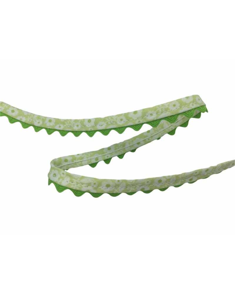 Garnituren, Baumwollprofil, bedruckte Blumen, einzelne Serpentinenhöhe, 12 mm