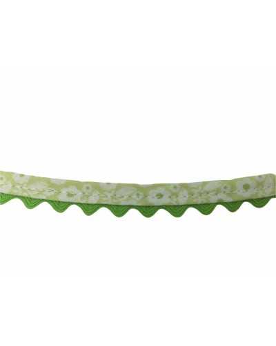 Garnituren, Baumwollprofil, bedruckte Blumen, einzelne Serpentinenhöhe, 12 mm