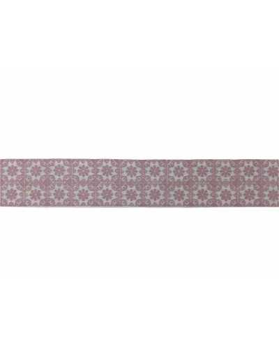 Besatzband mit Blumenmuster in Fuchsia-Rosa, 25 mm hoch