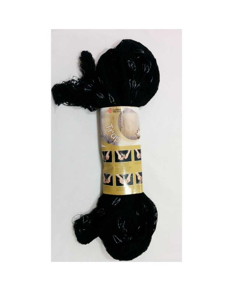 Malla de algodón crochet trabajo trampa hilos de coser tres estrellas negro