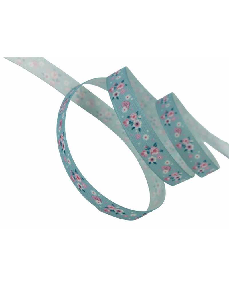 Pasamanería Cinta Lazo Estampado Flores Provenzales 1 Cm De Alto